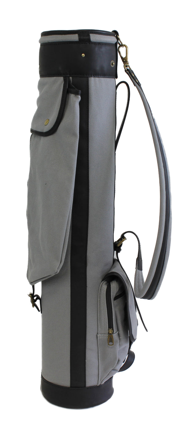 6.5&quot; Vintage Grey Canvas Carry Golf Bag | Louisville Golf